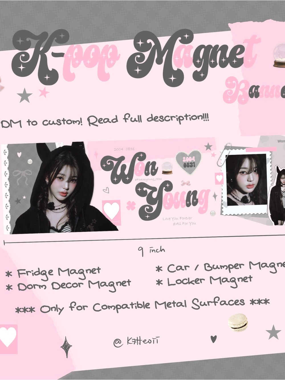 Custom K-pop Magnet Banner (Wonyoung)